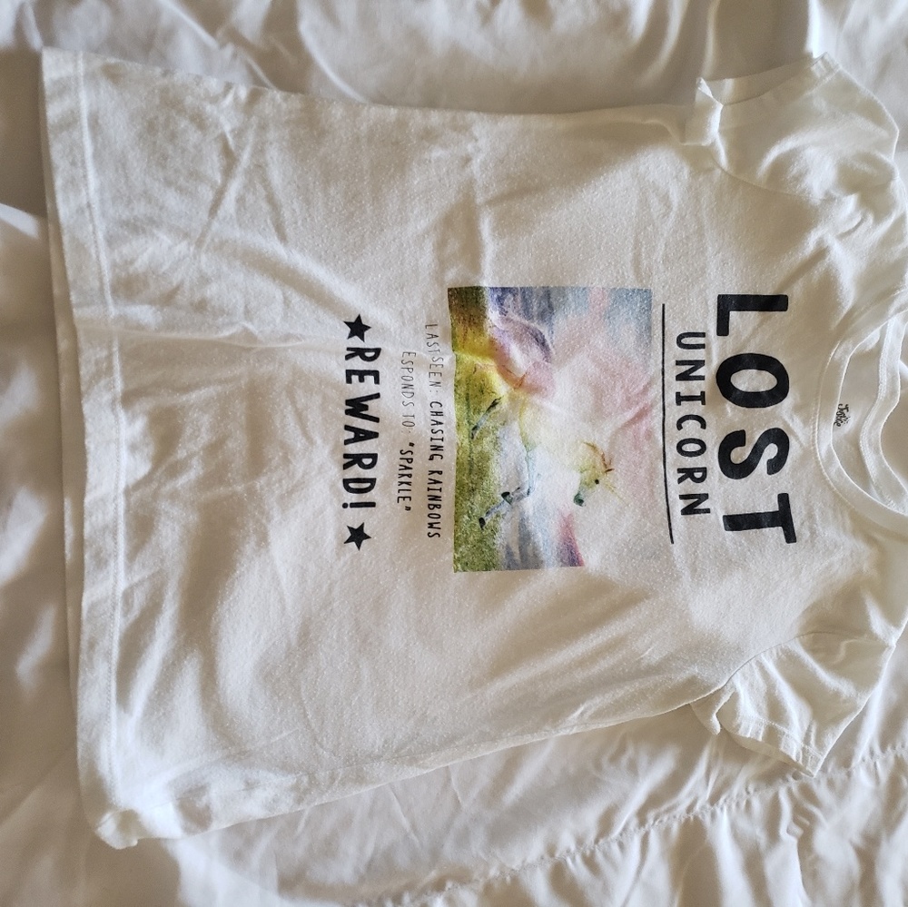 White unicorn shirt